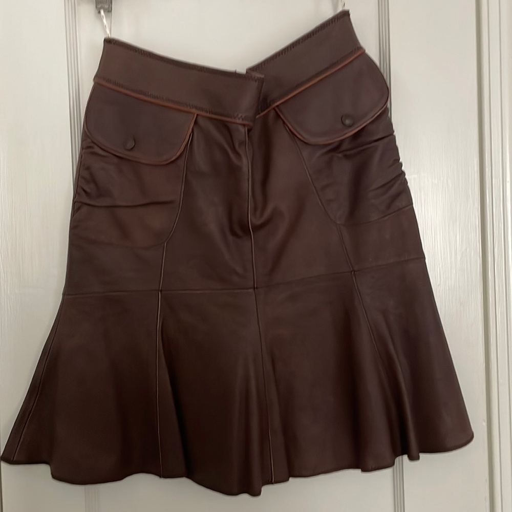 June size 4 real leather skirt
